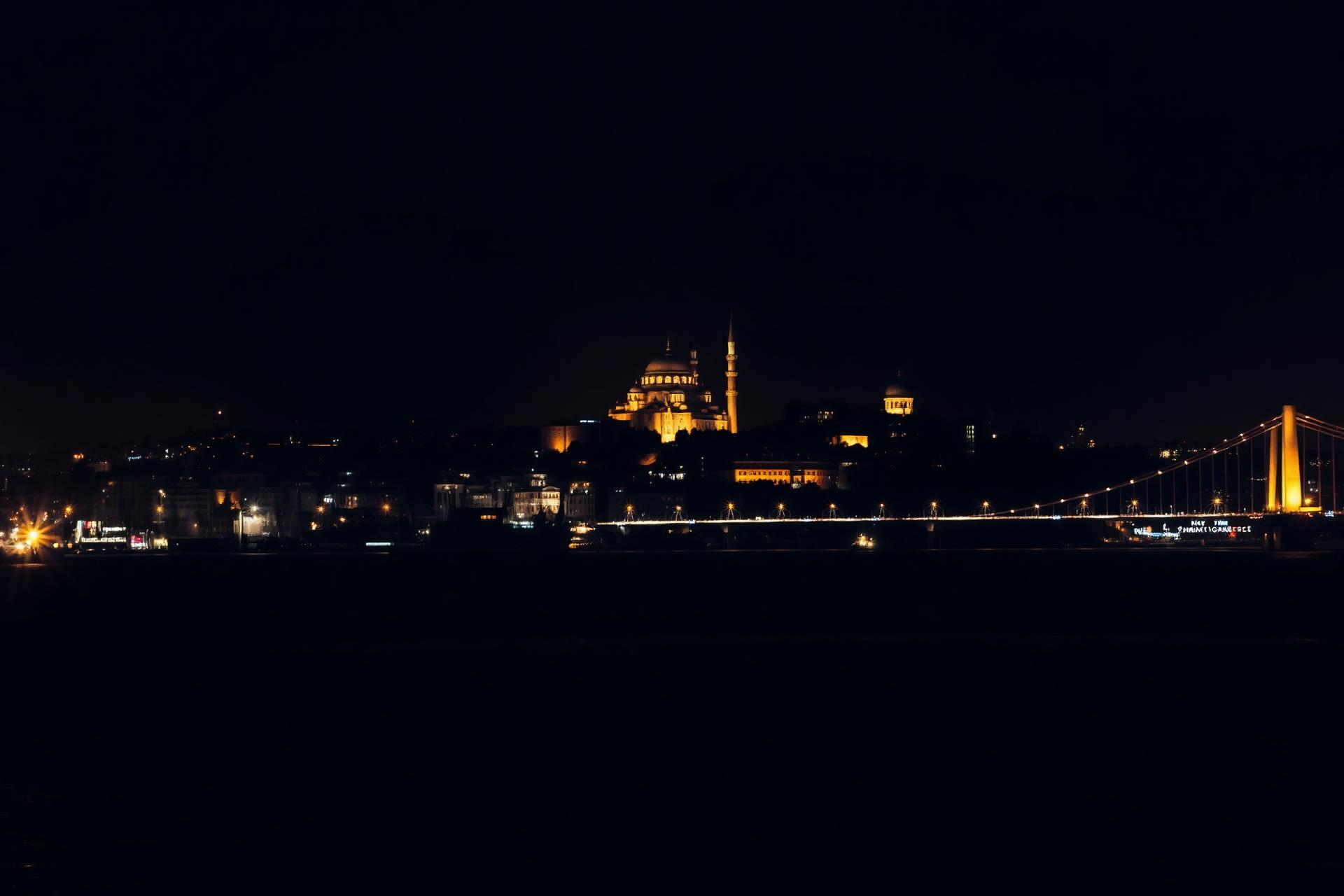 Bosphorus Istanbul at night